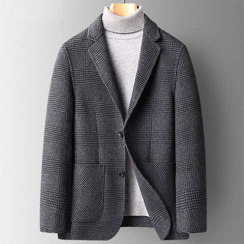 Hand-stitched Double-sided Woolen Casual Suit Wool Blazer