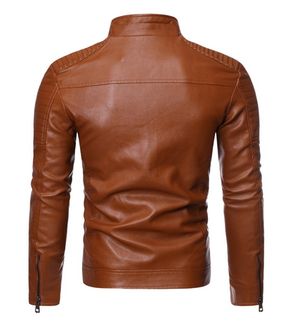 Zip decorative motorcycle jacket