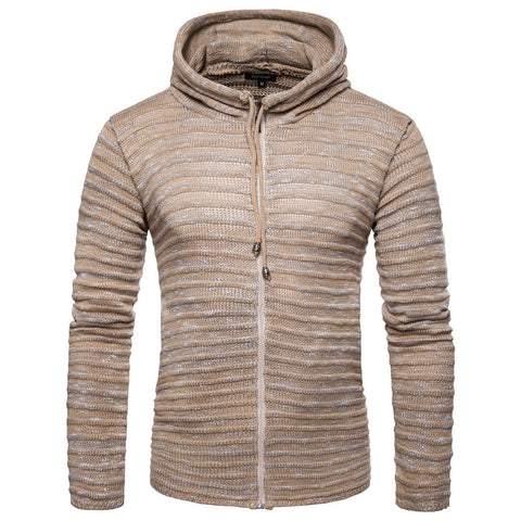 Striped hooded sweater men