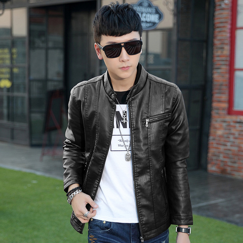 Stand up collar zipper thin men's jacket