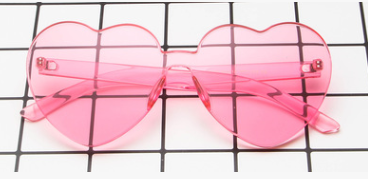 SHAUNA Oversize Cute Candy Color Women HeartSunglasses Fashion Thick Lens Shades UV400