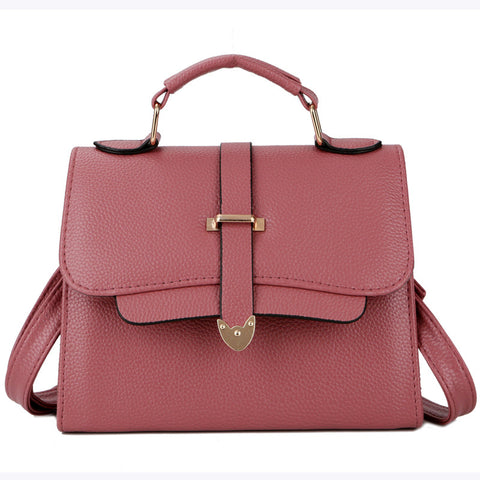 Leather Pu ladies handbag fashion buckle shoulder bag