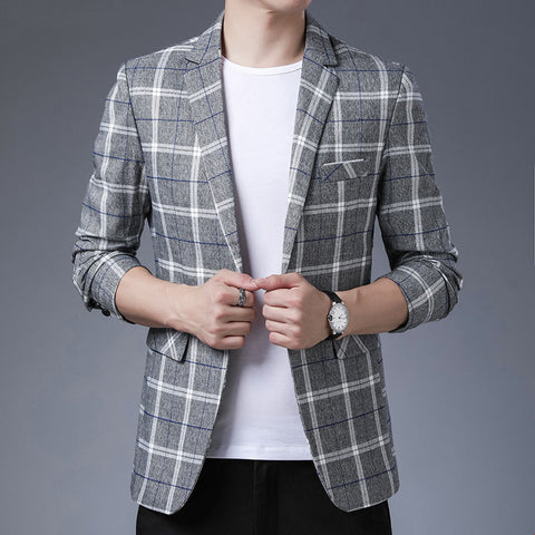 Casual Slim Korean Men's Knitted Jacket Small Suit