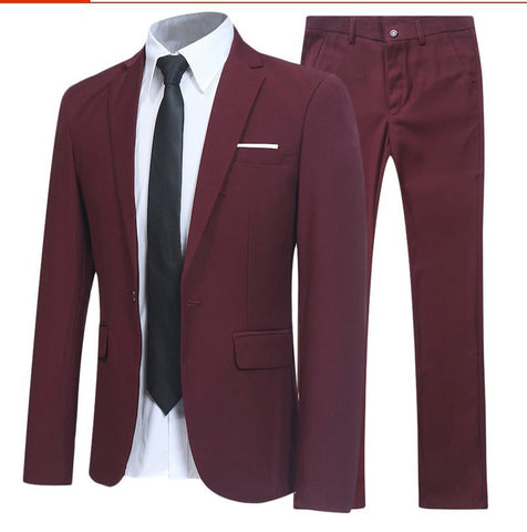 Men's Western Fit Korean Two-piece Suit