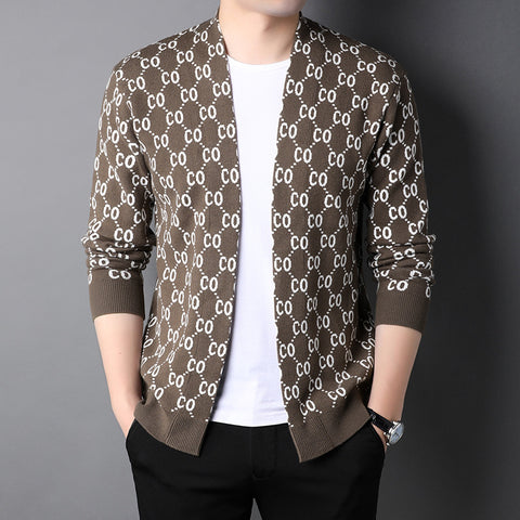 Autumn New Men's Knitted Cardigan Coat