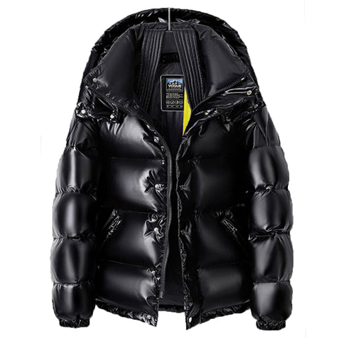 Shiny Down Jacket Men And Women Young Couples Short