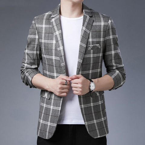 Casual Slim Korean Men's Knitted Jacket Small Suit