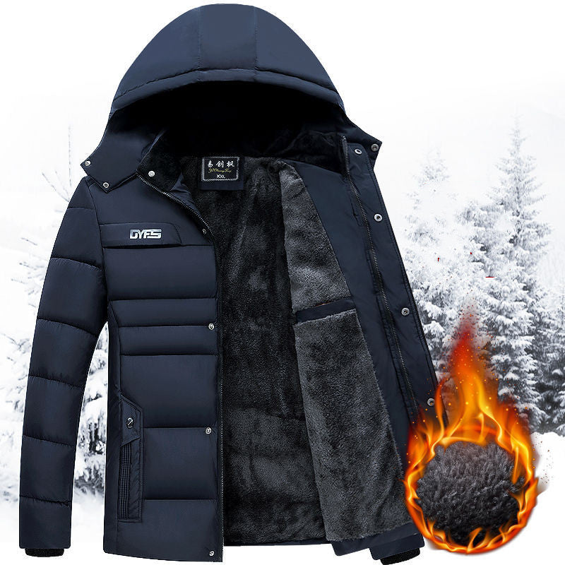 Men's winter coat new middle aged cotton padded clothes