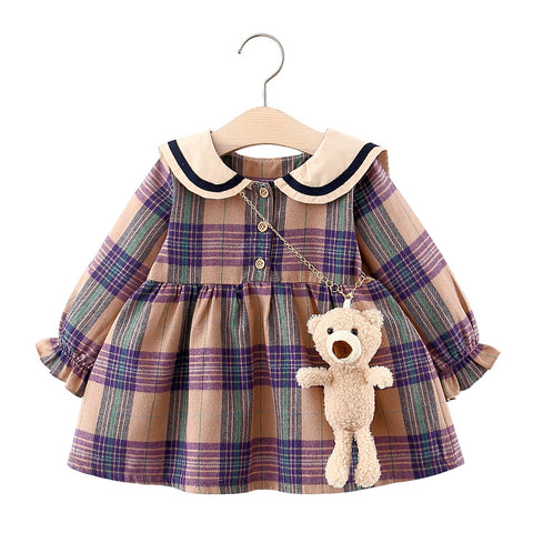 Baby Korean Plaid Skirt