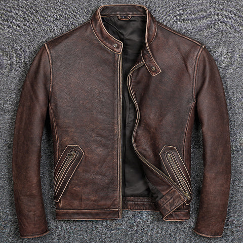 First Layer Cowhide Leather Leather Jacket, Pure Leather Jacket