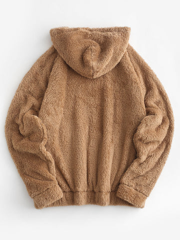 Ear Hooded Warm Fleece Sweatshirt