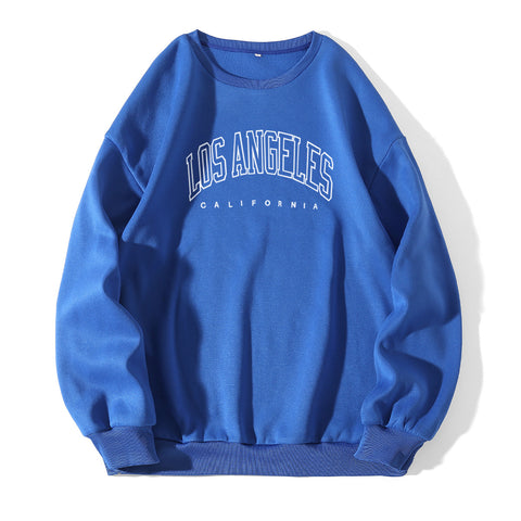 Letter Print Crew Neck Pullover Sweatshirt