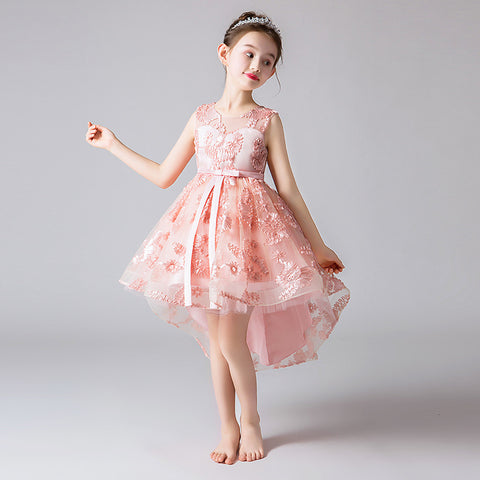 Children's princess dress lace trailing costumes