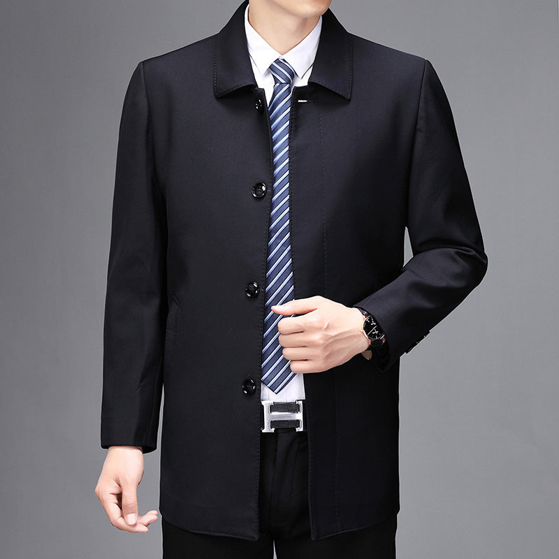 Mid-length Trench Coat Business Casual Jacket