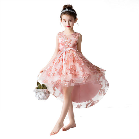 Children's princess dress lace trailing costumes