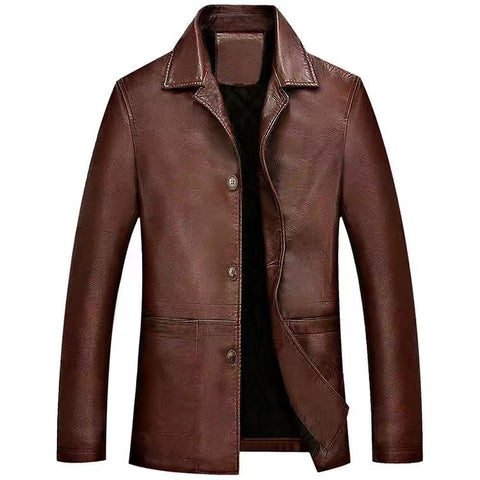 Autumn New Young And Middle-aged Leather Jacket