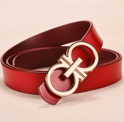 Designer white Belt Women Strap High Quality Genuine Leather Famous Brand Ladies Belt For Jeans Skirt Girl Red Pin Buckle2.3