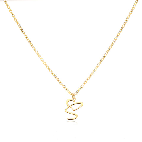 26 Letters Stainless Steel Necklace Female Creative Simple Love Letter Pendant Clavicle Chain