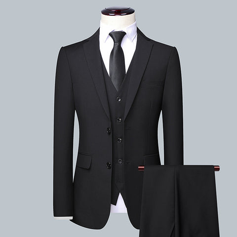 Casual Men's Suit Set Slim Fit Formal Groom Wedding Dress