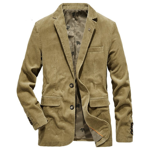 Corduroy jacket men's cotton casual suit