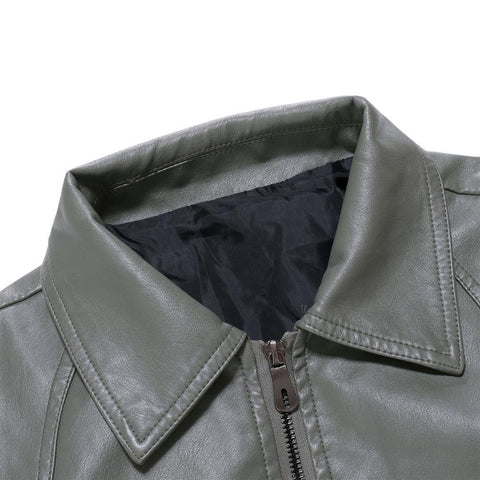 Men's Casual Slim-fit Leather Coat