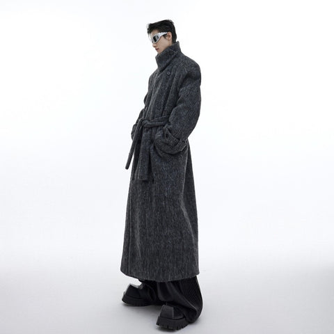 Double Layer Woolen Coat With Thickened Coat