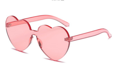 SHAUNA Oversize Cute Candy Color Women HeartSunglasses Fashion Thick Lens Shades UV400