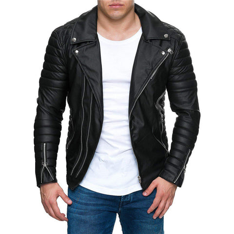 Men's Pie Overcome Motorcycle Leather Jacket