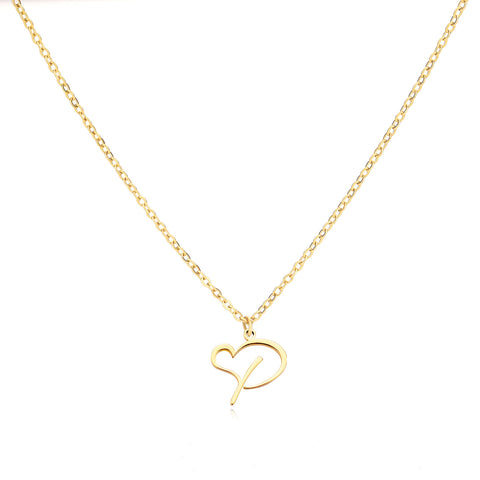 26 Letters Stainless Steel Necklace Female Creative Simple Love Letter Pendant Clavicle Chain