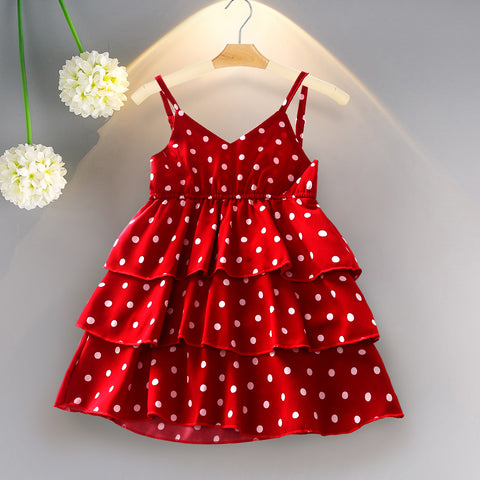 Korean version of princess dress for female baby chiffon