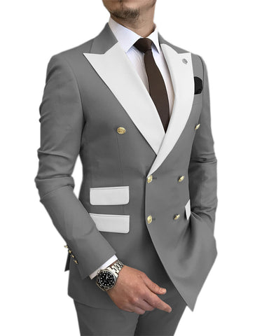 Casual Men's Slim Fit Two Piece Suit