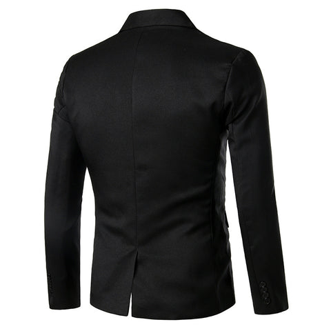 Slim-fit Fashion Trend Stitching Men's Casual Suit Jacket