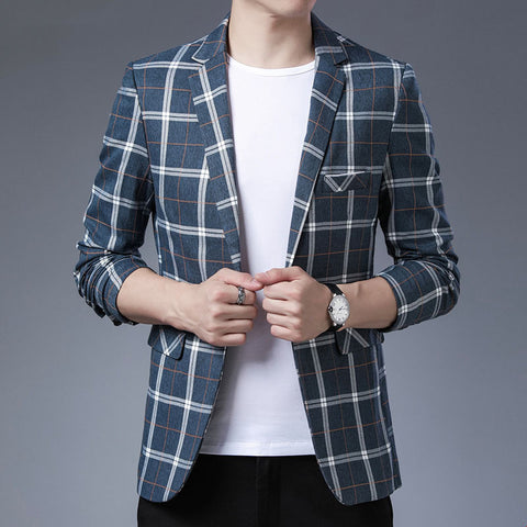 Casual Slim Korean Men's Knitted Jacket Small Suit