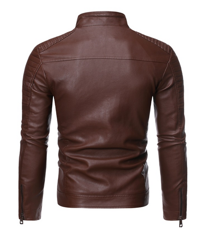 Zip decorative motorcycle jacket