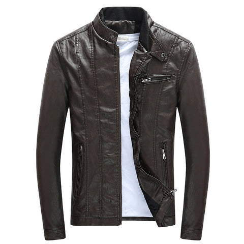 Stand up collar zipper thin men's jacket