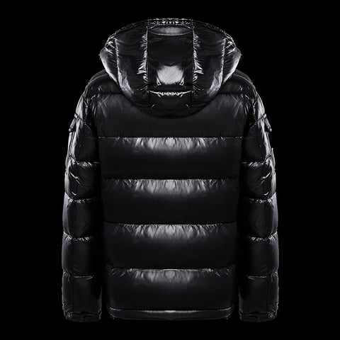 Down Jacket Black Glossy Couples Coat