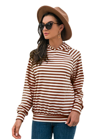 Autumn Hooded Striped Casual Long Sleeve Fashion Sweater