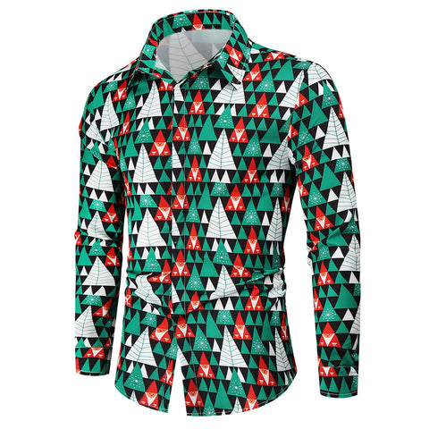 Men's Fashion Christmas Long Sleeve Shirt