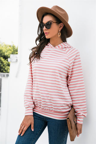 Autumn Hooded Striped Casual Long Sleeve Fashion Sweater