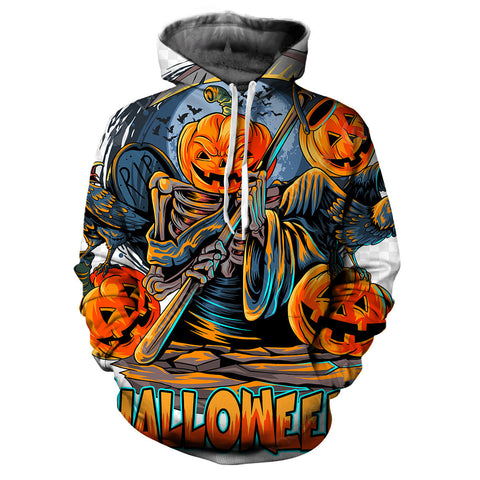 3D Digital Printing Hoodie Men's Halloween