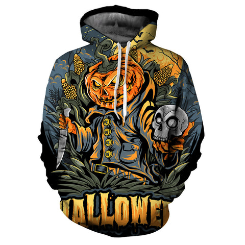 3D Digital Printing Hoodie Men's Halloween