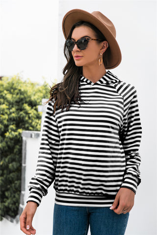 Autumn Hooded Striped Casual Long Sleeve Fashion Sweater