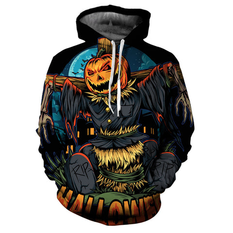 3D Digital Printing Hoodie Men's Halloween