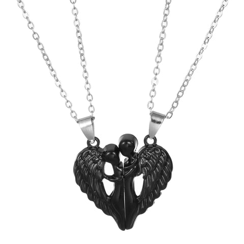 Angel Wings Hug Magnet Love Necklace