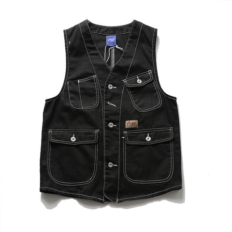 Couple Tooling Hip Hop Women Vest Jacket