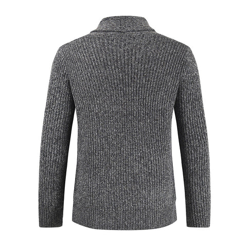 Men's Knitted Cardigan Top With Slim-fit Sweater