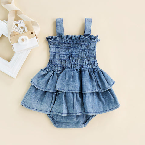 Denim Suspender Bodysuit Infant Toddler Clothing