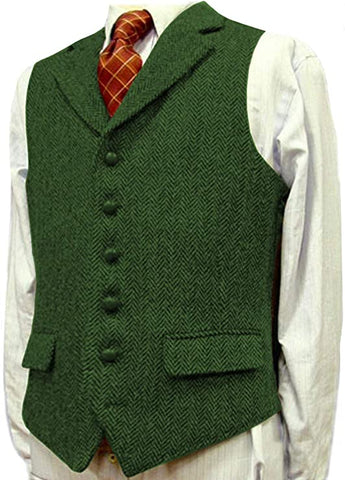 Men's Korean Slim Vest Groomsmen Dress Casual Business