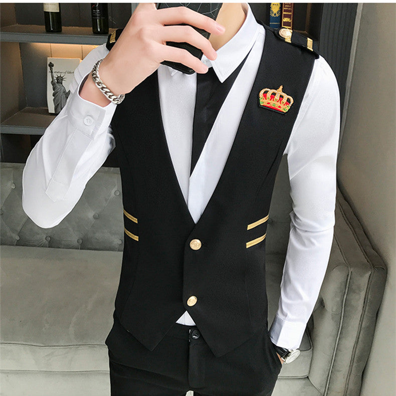 Printed Vest Men's And Women's Slim Fashion Trend Vest