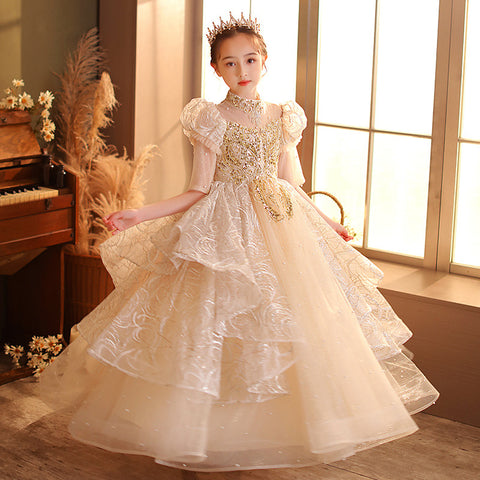 Children Birthday Princess  Little Girl Host Children Dress